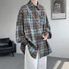 Jaqueta Externa Casual Cleanfit de Alta Qualidade 2025 Novo Design Xadrez Manga Longa Atmosfera de Inverno