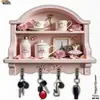 Estante vintage de madera para llaves con ganchos para entrada del hogar, dormitorio, sala de estar, decoración de pared, manualidades, arte de pared