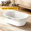 Rascador de cartón blanco para gatos, duradero y que no suelta pelusa, cuenco rascador integrado para gatos, cama extragrande para gatos, una herramienta mágica para que los gatos duerman y afilen sus garras