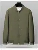 Chaqueta de Collar de Béisbol Explosiones Chaqueta Hombre Primavera y Otoño Cuello Vertical Botón Oculto Chaqueta 2024 Nueva Chaqueta de Otoño Versátil