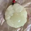 Colgante de Jade Blanco Afgano Natural de Dragón y Fénix Guanyin Buda, Artículos de Jade de Zona Turística, Artículos de Jade de Vendedor Ambulante, Venta al por Mayor de Colgantes de Jade