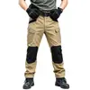 Nuevos pantalones de trabajo transfronterizos para hombre, pantalones tácticos a cuadros resistentes al desgarro y al desgaste, pantalones funcionales para senderismo al aire libre en la jungla, pantalones de asalto