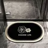 Tapete de Chão Doméstico Absorvente de Água Antiderrapante para Banheiro Tapete para Porta de Vaso Sanitário Tapete Antiderrapante para Banho Tapete de Lama de Diatomáceas Tapete para Pés de Banheiro