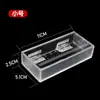Caja de Pesca de Acrílico para Pesces Pequeños y Gobios con Rayas Blancas Transparentes Artículos Pequeños Pesca Salvaje Aspio Camping Caja de Observación de Arroyos Pequeños Escala de Observación de Peces