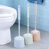 Conjunto Criativo de Escova de Vaso Sanitário de Plástico Espesso para Uso Diário Doméstico com Base Escova de Limpeza de Vaso Sanitário Escova de Vaso Sanitário