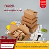 Caixa de Embalagem Descartável Spot Caixa de Almoço de Papel Kraft Comercial Frango Frito para Viagem Quadrada Dobrável Caixa para Salada Caixa de Almoço Fast Food