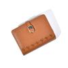 Dongxin Estilo Coreano Color Sólido Billetera Simple Monedero para Estudiantes de PU para Mujer Gran Capacidad Billetera Clutch para Mujer