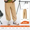 Calça Jogger de Moletom Infantil Lemon Baby Média-Grande Manga Curta Forrada com Lã Grossa Quente Resistente ao Vento Solta