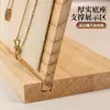 Soporte de Exhibición Cuadrado de Bambú y Madera Empalmada en Stock, Colgador de Joyería sin Pintar, Accesorios de Exhibición para Tienda de Joyería y Transmisiones en Vivo