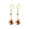 Pendientes de jade de imitación Xiangyun chapados en oro con diseño original de mil millones de años, estilo chino retro, esmaltados y pintados.