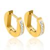 Pendientes de acero inoxidable con forma de gota de nicho, chapados en forma de cuadrado, estilo japonés y coreano, para viajeros, nuevos, con hebilla de medio anillo.