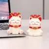 Enfeite Gato da Sorte Criativo Fofo Decoração de Mesa Presente para Mesa de Escritório Presente Gatinho Inspirador para Colegas Novo