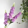 Flores Artificiales Individuales de Delfinio, Petunia y Jacinto para Decoración de Sala de Estar, Arreglo Floral de Pasillo de Boda Estilo Europeo, Exportación