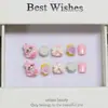 Arte de uñas hecho a mano para niños: Lindas pegatinas de uñas de mariposa y flor tridimensionales, desmontables y listas para usar para niñas