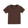 Camiseta Pesada para Niños, Algodón Peinado, Color Sólido, Manga Corta, Tallas Medianas y Grandes para Niños, Que Absorbe la Humedad, Cuello Redondo