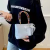 Bolsa de mão doce de moda com estampa de bolinhas e estrelas estilo coreano de alta aparência, bolsa de presente com laço da moda, bolsa tote estilosa