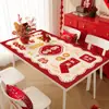 Mantel de Mesa de Año Nuevo, a Prueba de Aceite, Impermeable, No Lavable, Resistente al Calor, Mantel de Atmósfera Roja, Protector de Mesa de Dibujos Animados del Año del Caballo