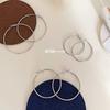Brincos de Círculo Estilo Minimalista Cool, Argolas Exageradas Europeias e Americanas para Mulheres, Brincos de Pino Argola Grande da Nova Moda Tendência