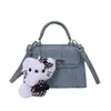 Bolso Texturizado para Mujer 2024 Primavera y Verano Nueva Moda Denim Bolso Kelly Estilo Coreano Nicho Versátil Bolso Cruzado para Mujer