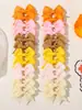 Pinza de Pelo de Lazo Caliente de Venta Europea y Americana para Niños Traje Mini Pinza para Cabello de Bebé Color Sólido Niña Pinza Lateral Simple 325
