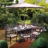 Mesas y Sillas de Aluminio Fundido para Exteriores Patio Jardín Villa Mesas y Sillas para Comedor al Aire Libre Proyecto de Calle Comercial Mesas y Sillas para Tienda de Té de Leche Cafetería