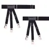 Fornecimento transfronteiriço clipe de camisa masculina antiderrapante Garter material de nylon em estoque YFS-J-Preto