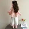Conjunto de Verano 2026 para Niñas Nuevo Elegante y a la Moda Delgado sin Mangas Estilo Coreano Conjunto de Dos Piezas para Bebés