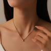 Yunyuying Acero Moda Europea y Americana Diseño Commuter Bicolor Oro y Plata Nicho Corazón Cadena de Clavícula de Acero de Titanio con Elegancia