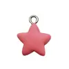 Pegamento Cremoso de Resina Simulación Lindo Dibujo Animado Estrella de Cinco Puntas Color Caramelo Colgante Accesorio para Llavero DIY