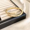 Pulseira de fivela caleidoscópio de quatro folhas requintada com incrustação de zircônia em cobre para mulheres, moda, combina com tudo, senso de alta qualidade, pulseira de estilo antigo médio, atacado