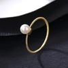 Anel de Pérola PAG & MAG Feminino Prata 925 Ouro 14K Joia Anel Moda Coreana Torcido Joalheria Atacado de Fábrica
