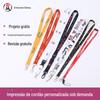 Cordão Personalizado para Crachá com Logo, Impressão Serigráfica Dupla Face, Alça para Celular, Porta-Cartão de Ônibus, Cordão para Crachá de Trabalho