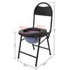 Silla de inodoro con respaldo alto, silla de inodoro gruesa y engrosada para mujeres embarazadas, silla de inodoro móvil plegable, inodoro