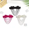 Venta al por mayor del fabricante Parches Bordados de Flores Hechos a Mano Corsage DIY Borla de Cristal Flor de Hombro Accesorios para Ropa Parche Aplique