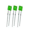 1*3*4 Cabello Verde LED de Emisión de Luz de Pierna Corta de Alto Brillo Verde 134 Luz Verde LED de Pierna Larga Cuentas de Lámpara Plug-In Cuadradas