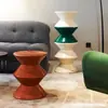 Taburete para cambiar zapatos nórdico banco para sala de estar en casa taburete bajo de plástico simple para niños taburete redondo de reloj de arena