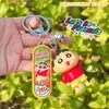 Chaveiro Original Série Skate Crayon Shin-Chan Pingente para Mochila Escolar Desenho Animado Fofo Pingente para Chave de Carro Pingente para Atacado