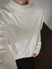 Camiseta de Gola Alta Meia-Manga Cor Lisa para Meninos Casual Mangas Raglan Top Simples Camisa Básica Cleanfit Tendência