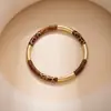 Pulseira de Bambu Personalizada com Estampa de Leopardo, Moda Europeia e Americana, Estilo Metálico de Alta Qualidade, Pulseira Fashion e Versátil, Joia de Mão Requintada Retrô