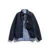 Estilo Nuevo de Principios de Primavera Falso Dos Piezas Cuadros Patchwork Estilo Tienda de Té Unisex Pareja Versátil Camisa Chaqueta