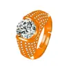 Kaiwei Moda Grupo Completo de Diamantes Anel de Diamante Oito Corações Oito Flechas 5 quilates Banhado a Ouro Platina PT950 Anel de Diamante Mosan