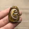 Colgante Ruyi de Piedra Ojo de Tigre Natural Piedra Ojo de Tigre piedra con vetas de madera colgante de jade Ganoderma lucidum colgante de jade de madera para hombre