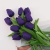 Tulipas Artificiais da Moda em Várias Cores, Flores Artificiais de PU para Decoração de Casa e Casamento, Buquês de Flores Artificiais
