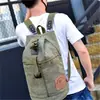 Bolsa de Viaje para Hombre de Gran Capacidad Mochila Cilíndrica Mochila Multifuncional de Moda Bolso Cruzado de Lona Bolso de Mano Cilíndrico