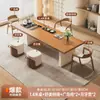 Juego de mesa de té y sillas de madera maciza para uso doméstico, diseño minimalista moderno, mesa de té de estilo nuevo para preparar té, adecuada para el hogar, lujo ligero, recepción y uso de oficina