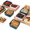 Plato de frutas, compartimento para el hogar, plato de dulces, aperitivos para la sala de estar, caja de nueces, plato de aperitivos para restaurante, venta al por mayor