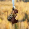 Bolsa de Sino Pendente de Casca de Fruta Tecida à Mão, Sino de Planta Natural Batido à Mão, Pingente para Bolsa de Carro e Veículo