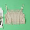 Camisola Pequeña de Encaje Antideslizante de Seda de Morera 100% Chaleco sin Tirantes de Seda Tejida Color Sólido Ropa Interior para Verano Mujer
