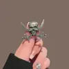 Broche de caveira retrô europeu e americano de Halloween transfronteiriço, pino de alta qualidade, acessório personalizado estiloso e versátil para ternos