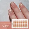 Adesivos para Manicure em Gel Sem Luz de 14 Dedos Popular na Temu Transfronteiriça Adesivos de Unha à Prova d'Água de Longa Duração